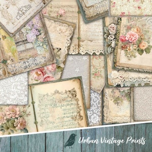 Vintage Lace Paper Pack, Decorative Paper Pack, Printable Paper, Antique Wrapping Paper, Scrapbook Lace, Vintage Paper Pack, Shabby Journal