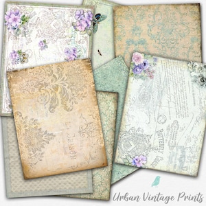 Vintage Writing Paper Pack, Decorative Paper Pack, Printable Paper Pack, Wrapping Paper, Scrapbook Paper Pack, Vintage Paper Pack 102