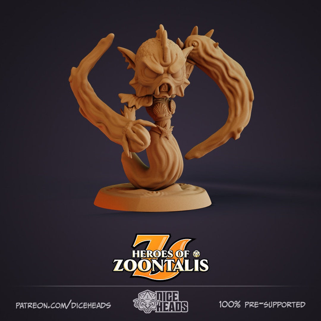 Marid Dice Heads Dnd Zoontalis 3D Resin Printed RPG Pathfinder