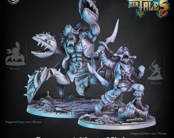 Corrupted Pirate Minions • Cast N Play • DnD • 3D Resin Printed • RPG • Pathfinder • Miniature • Tabletop • Dungeons and Dragons