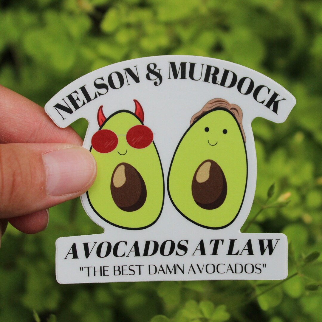 Avocados at Law Sticker Nelson and Murdock Superhero Etsy