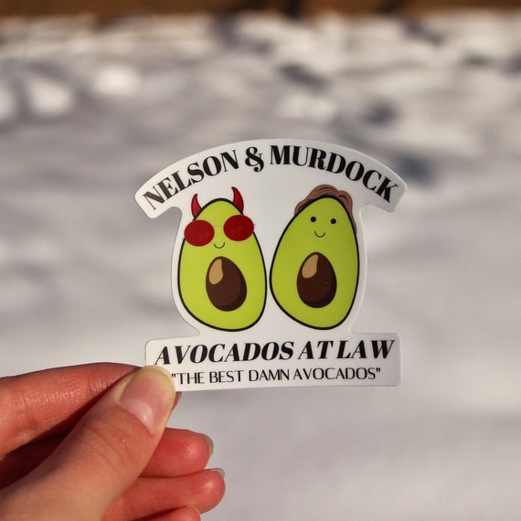 Avocados at Law Sticker Nelson and Murdock Superhero Etsy
