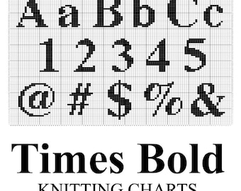 Times Bold Knitting Chart
