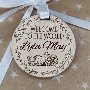 Étiquette personnalisée pour cadeau de naissance, cadeau de bienvenue dans le monde pour bébé garçon ou petite fille