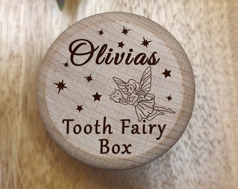 free-space Caja de Hada de los Dientes Caja de madera tallada en 3D Recuerdo Diente caído Caja de almacenamiento de recuerdos Regalo para niño o niña (custom tooth box 1