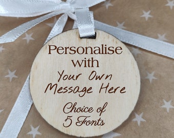 Personalised Own Message Present or Wine Bottle Tag Label Keepsake Gift Couples Birthday Christmas Anniversary Wedding Retirement