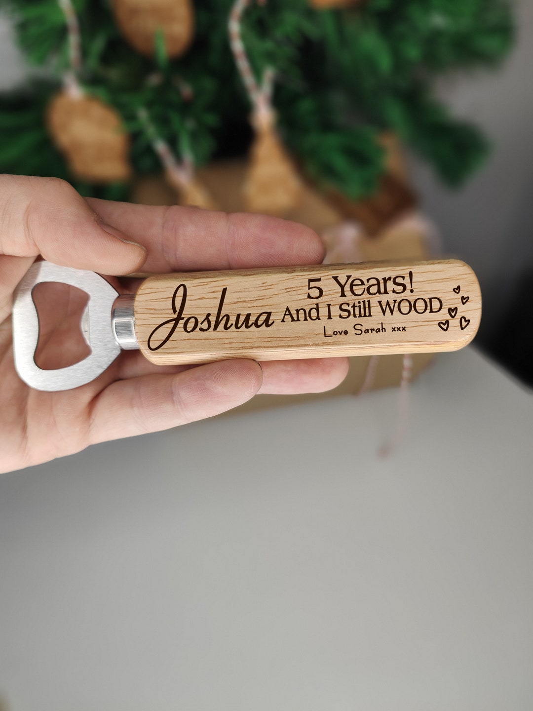 Personalised Wooden 5 Year Anniversary Gift for Him or Her Funny Love ...