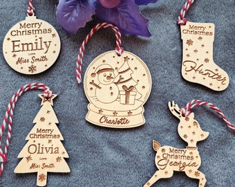 Personalised Christmas Bauble: Teacher Class Gift, Corporate Xmas Ornament