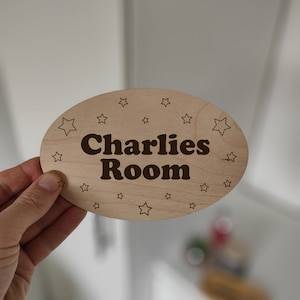 Personalised Door Sign for children Cute Stars Wall Decor For Playrooms Bedrooms or Nursery