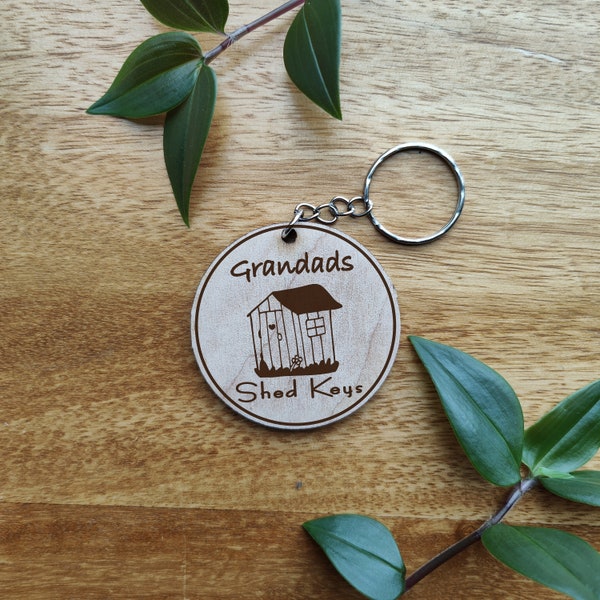 Personalised Cute Gardening Shed Keyring Laser Engraved with Name Ideal birthday present or stocking filler Gift