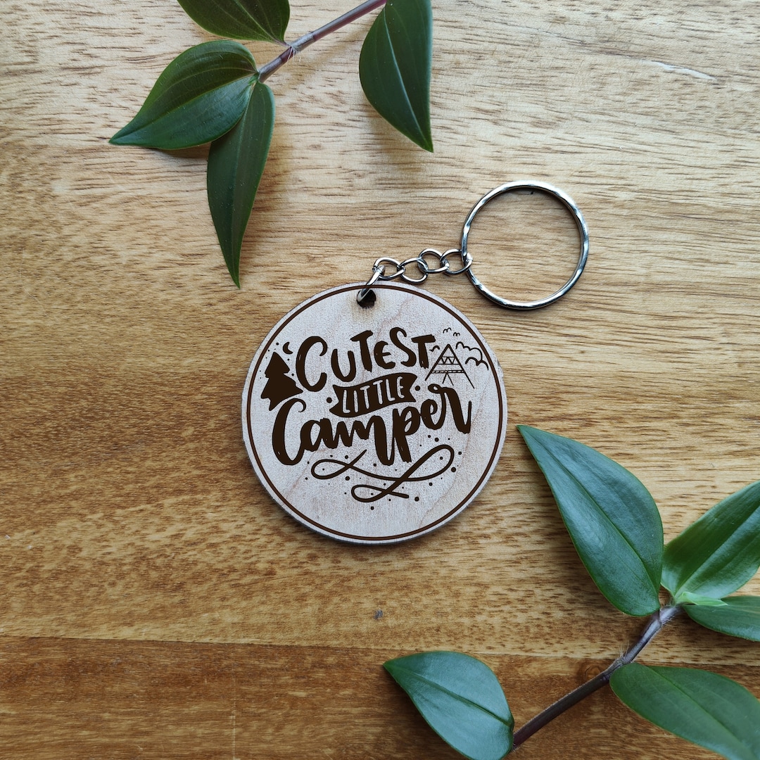 Laser Engraved Wooden Camper Keyring: Camping Gift - Etsy