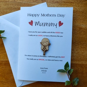 Personalisierte Muttertagskarte mit niedlichem Blumen-Andenken für Ihre spezielle Mama, Mutter, Mutter, Mutter oder Oma