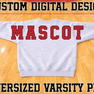 CUSTOM OVERSIZED School Mascot Design PNG File image 2