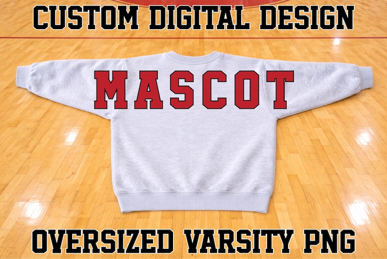 CUSTOM OVERSIZED School Mascot Design PNG File image 2