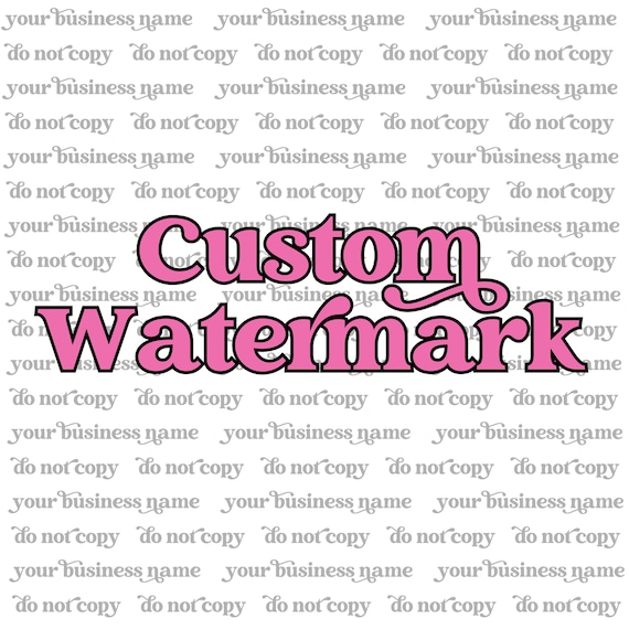 CUSTOM Business Photo Watermark PNG File