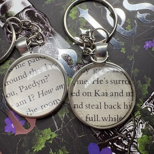 Powerless Keychain Powerless Character Book Page Keychain - Etsy