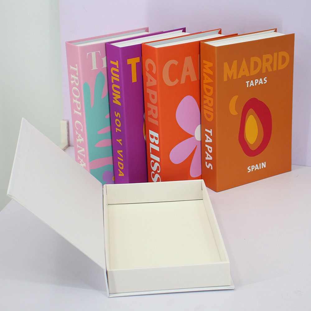 Coffee Table Book Decor Decorative Books Openable Book Box 