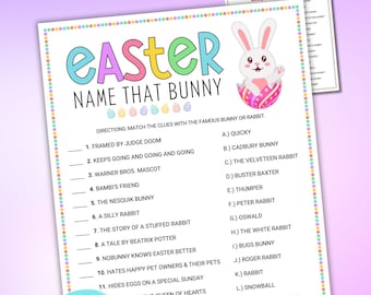 Easter Trivia Game | Name That Bunny Game | Spring Activity | Easter Games for Kids and Adults | Activity | Classroom Game | Office Game