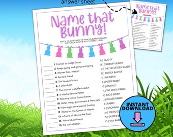 Easter Trivia Game | Name That Bunny Game | Spring Activity | Easter Games for Kids and Adults | Activity | Classroom Game | Office Game