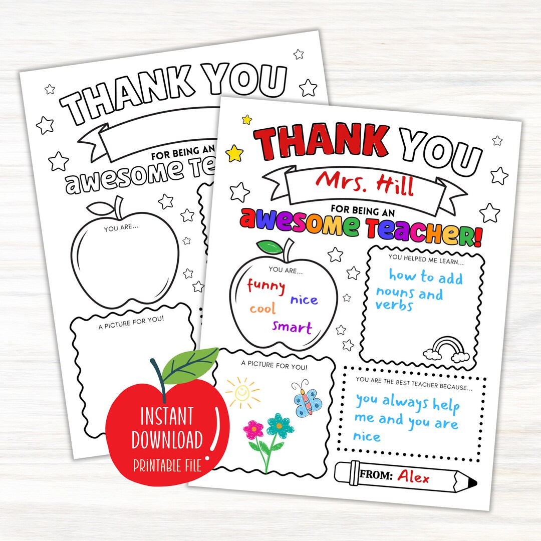 Teacher Appreciation Printable Thank You Teacher Appreciation Week Teacher Appreciation Printable Thank You Teacher Appreciation Week