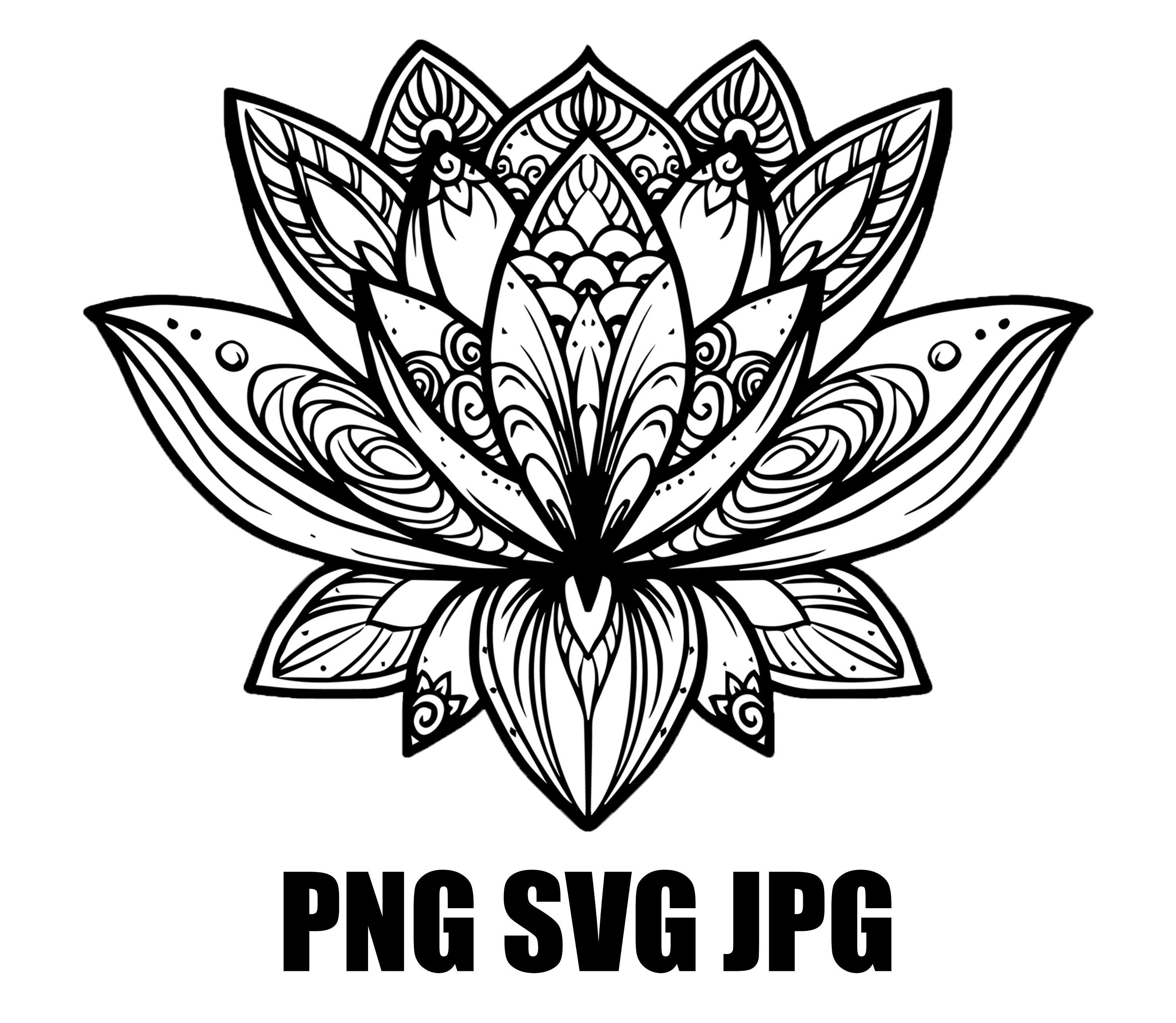 Lotus Svg Cut File Lotus Mandala Svg Lotus Flower Clip Art | Etsy