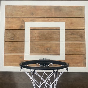 Handmade Wood Basketball Net (Backboard and Rim)