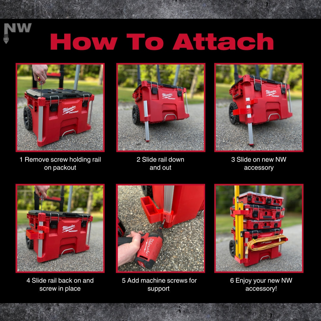 Supporto Per Bicchiere Milwaukee Packout - Portabicchieri Con Viti Per Tazze Da 20oz E 30oz - Foto 2