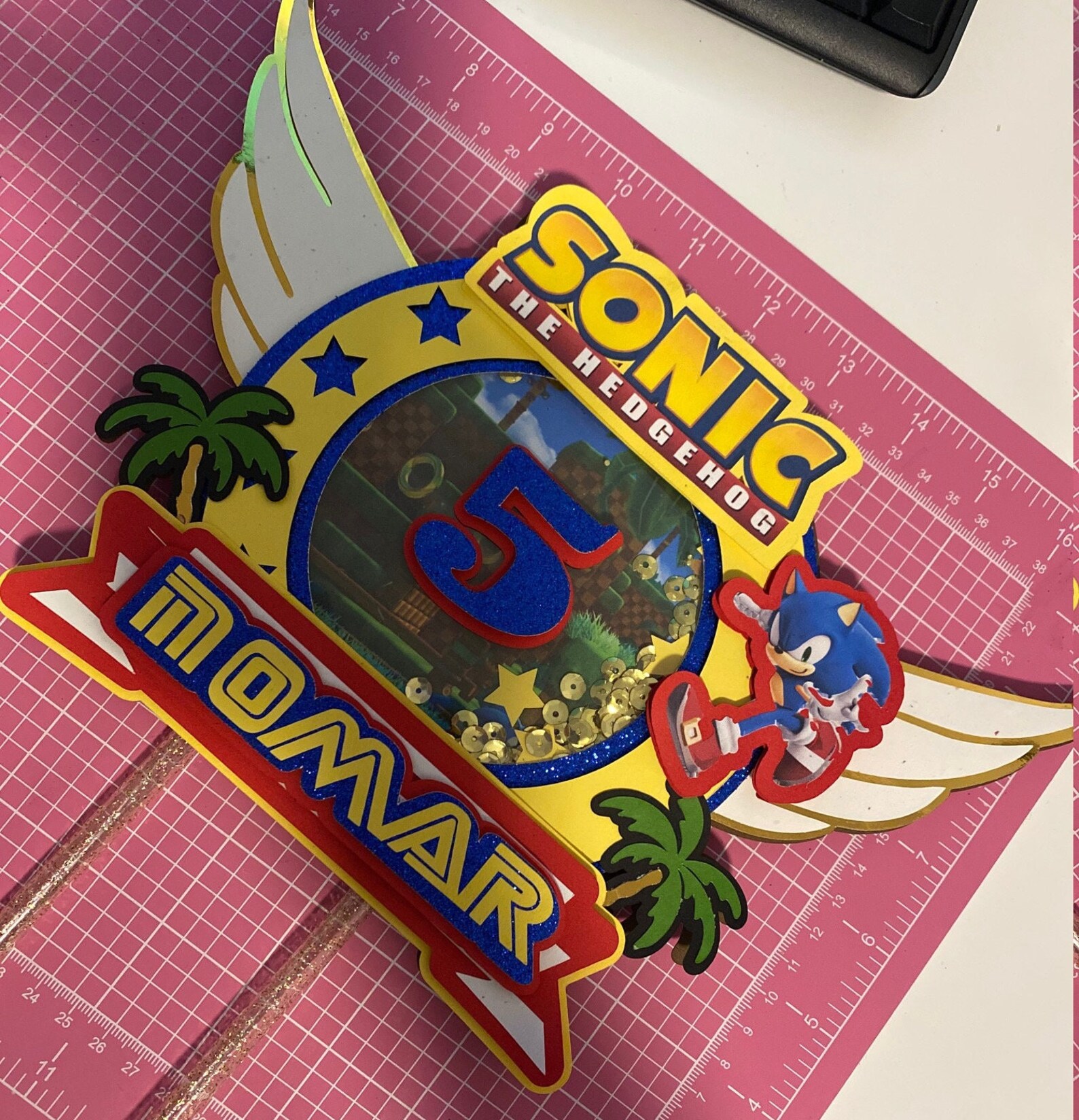 Sonic the Hedgehog Cake Topper, Sonic Topper, Sonic Birthday Parties ...