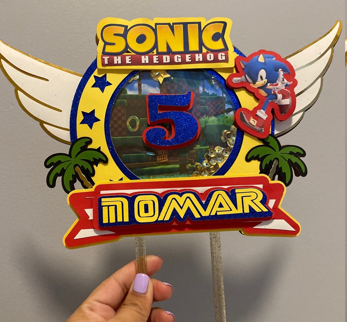 Sonic the Hedgehog Cake Topper, Sonic Topper, Sonic Birthday Parties ...
