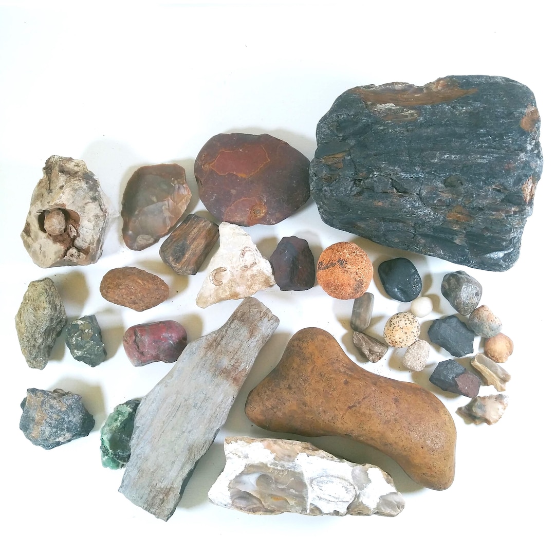 Rocks Minerals 14 LB Lot Estate Rock Hunter Collector Vintage Various ...