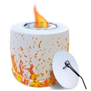 Brasero de mesa de 5 pulgadas para cenas y acampadas, ideal para interiores y jardines, calentador de exterior, regalo, recipiente portátil sin humo, de bioetanol.