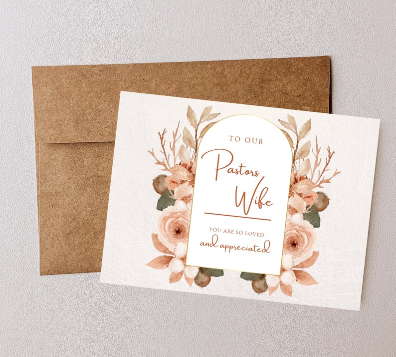Pastors Wife Appreciation DIGITAL Greeting Card Etsy