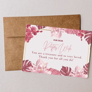 Pastors Wife Appreciation Pink DIGITAL Greeting Card