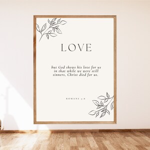 LOVE Romans 5:8 Scripture DIGITAL Art Download