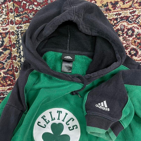 simpatía Caballo Haiku Adidas Boston Celtics Sudadera con capucha NBA Patch Logo - Etsy España