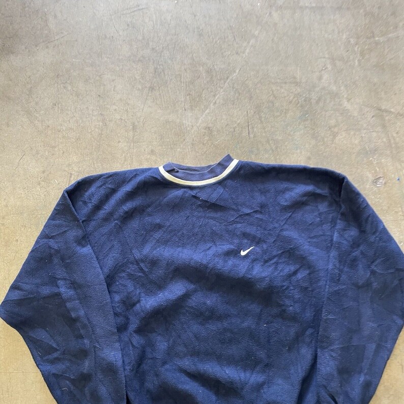 Nike Sweatshirt Y2K Small Swoosh Vintage Sports Sweater Navy Etsy