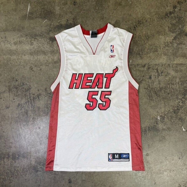 Reebok Miami Heat Jersey Williams 55 Y2K NBA Vest, White Red, Mens Medium
