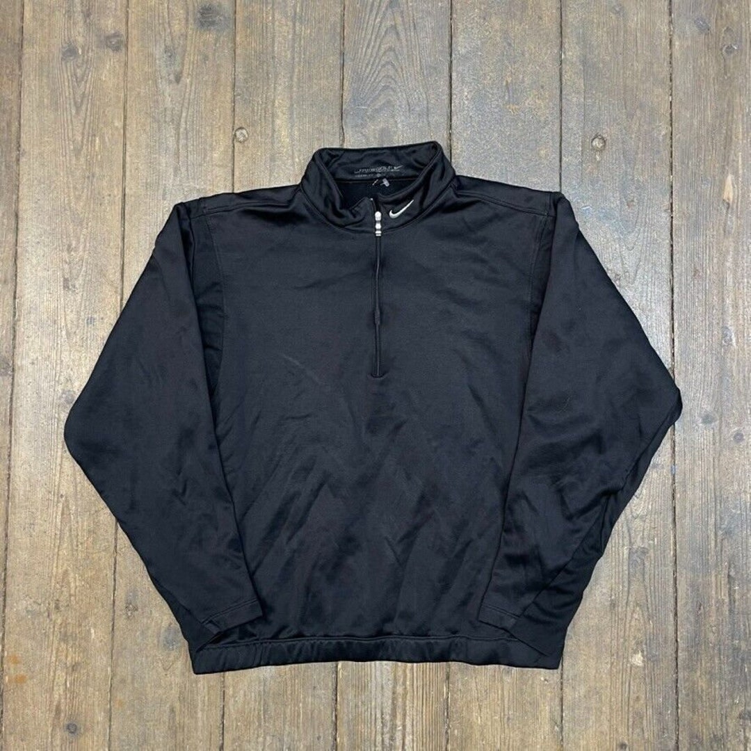 Nike Golf Sweatshirt Y2K Halfzip Mock Neck Jumper Black Etsy