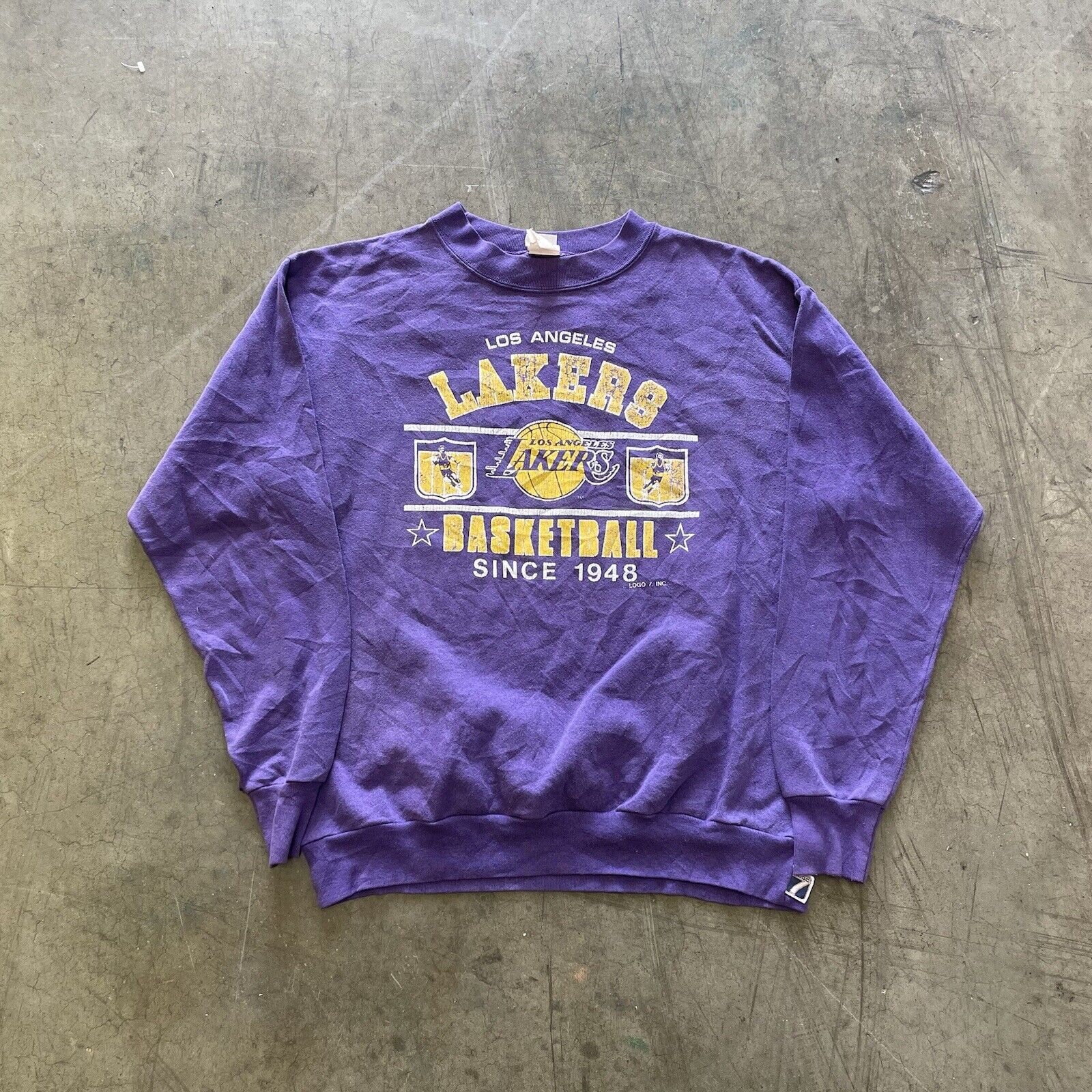 Los Angeles Lakers Logo Crewneck Sweatshirt - Happy Spring Tee