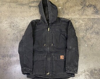 Carhartt Chore Jacket Fleece Lined Hooded 90s Full-zip Coat - Etsy