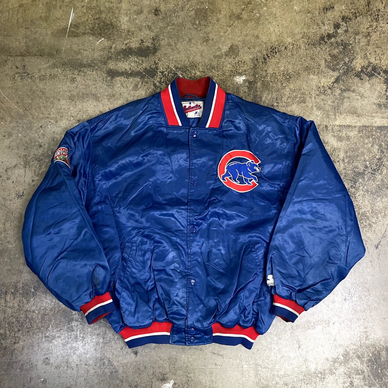 Vintage 90's Starter ILLINOIS CARDINALS Team MLB Colorways Anorak Bomber  Jacket with Half Zip Adult Extra Large Size