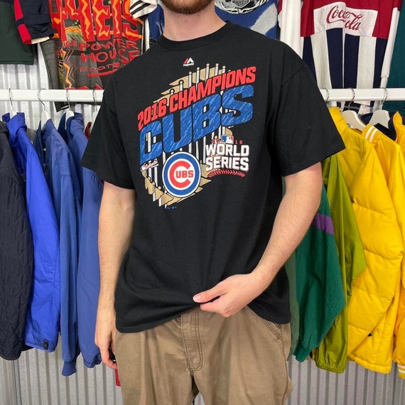 MLB Cubs Majestic Baseball 2016 Large Graphic Tshirt Etsy UK