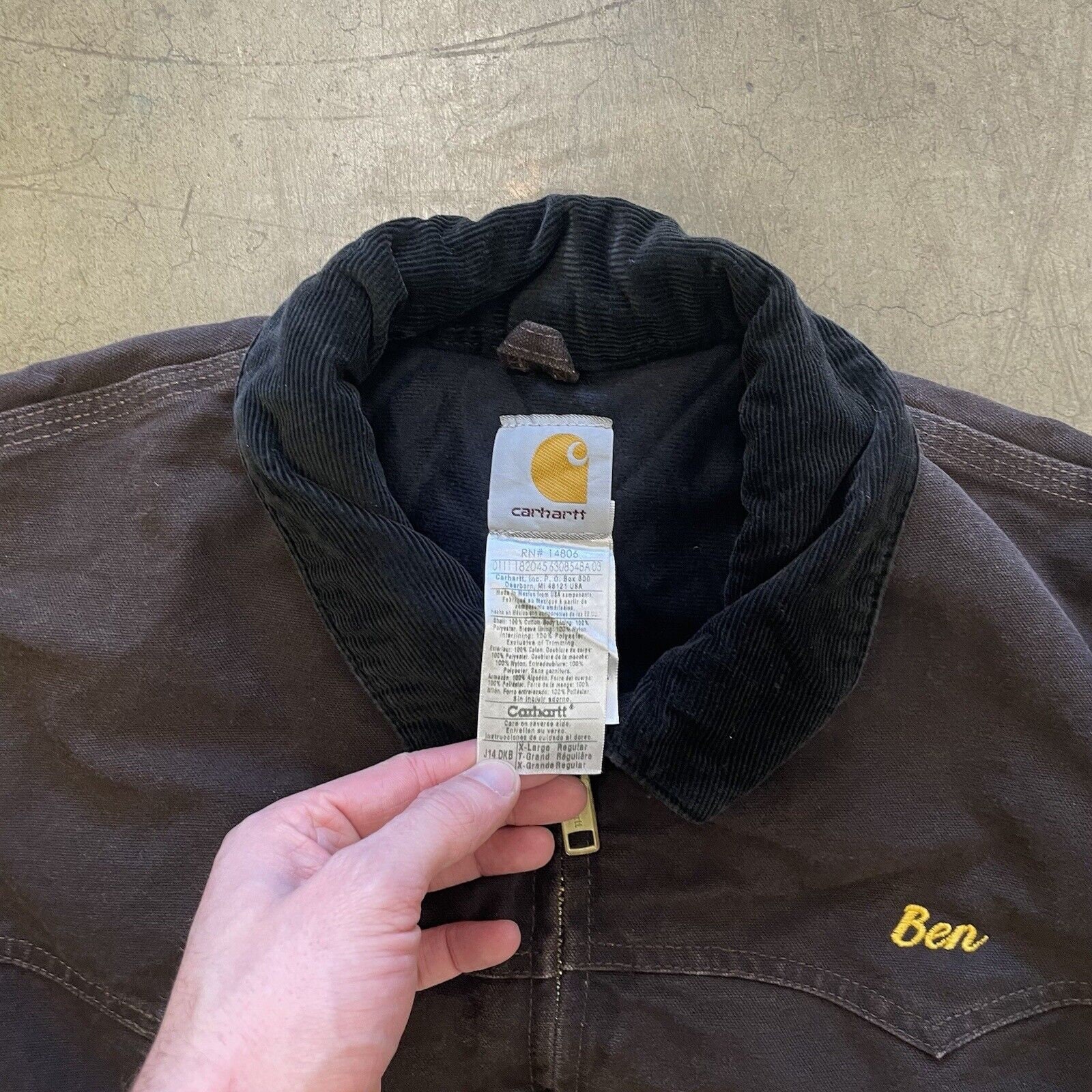 Carhartt Detroit Jacket Y2K Blanket Lined Fullzip Cord Coat Etsy