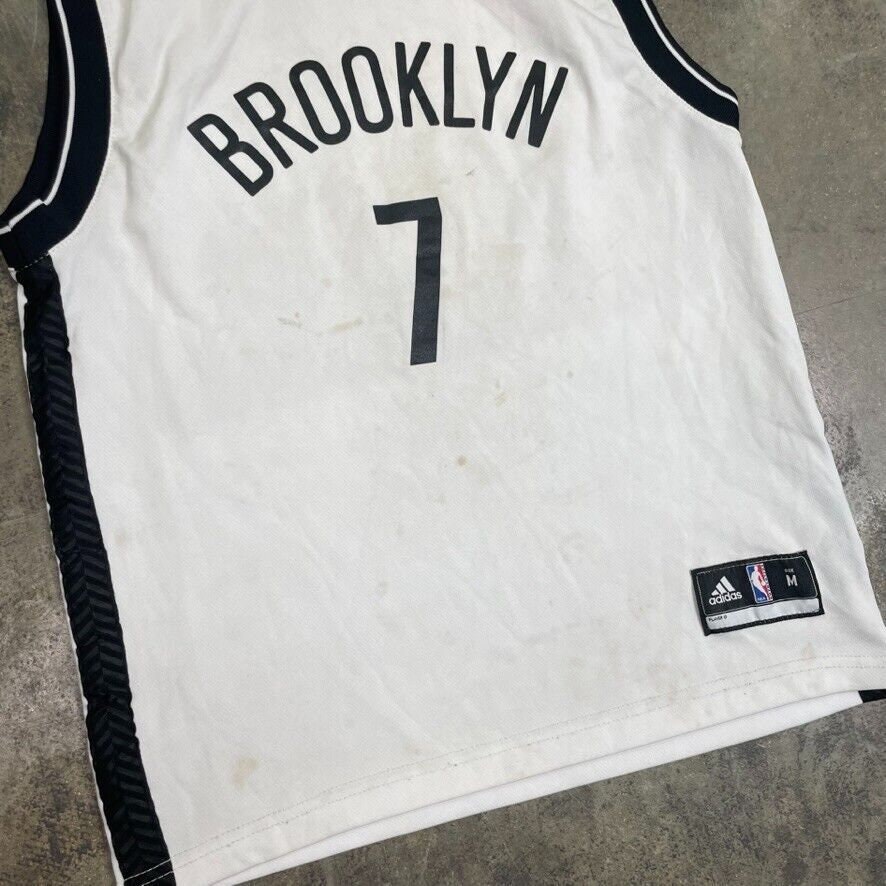 Brooklyn Nets Jersey Mens Large White Adidas NBA Basketball Blank