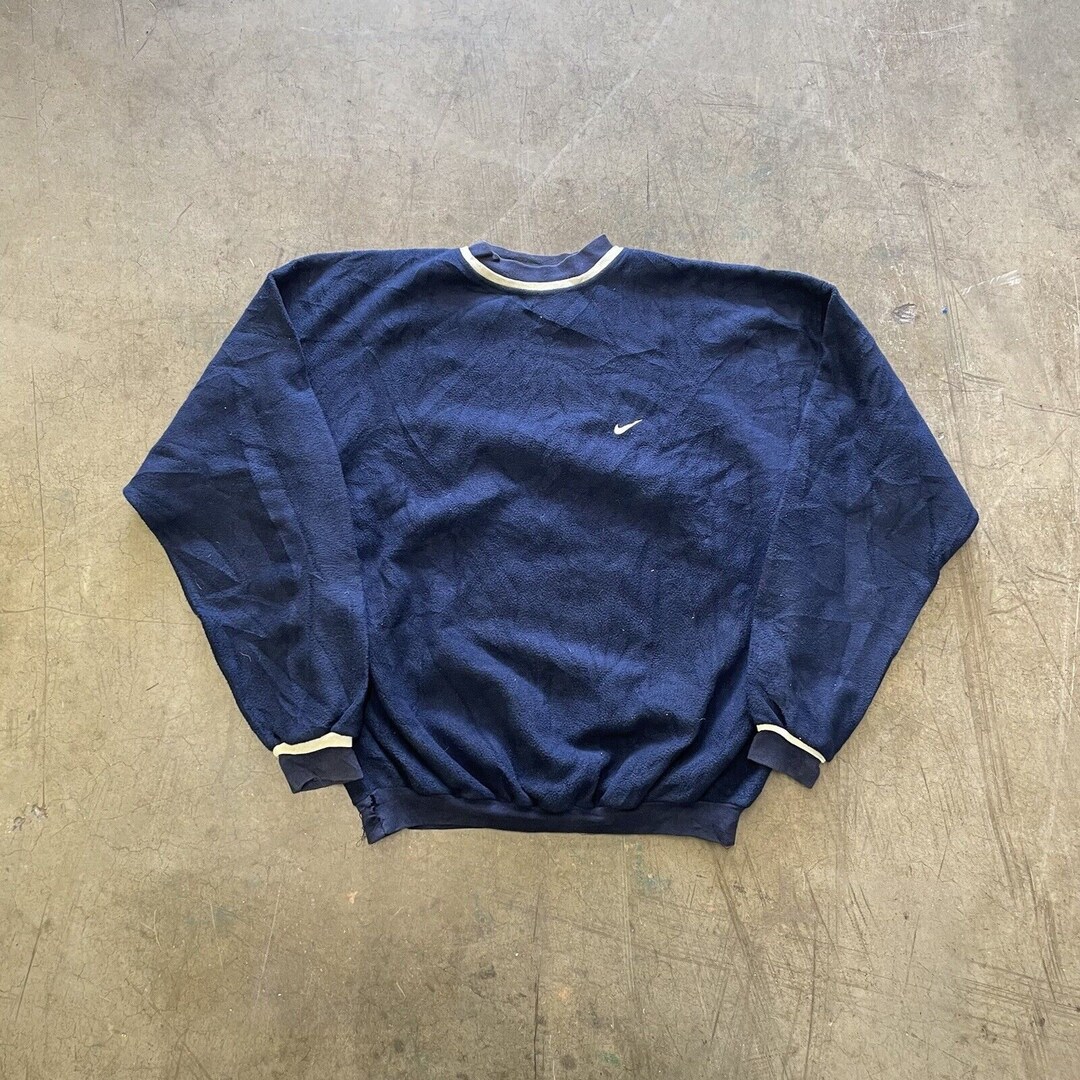 Nike Sweatshirt Y2K Small Swoosh Vintage Sports Sweater Navy Etsy
