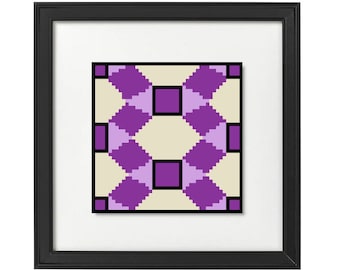 Wzór na kołdrę haftowaną krzyżykiem/diamentowym malowaniem – blokowy patchwork