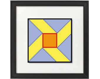 Cross Stitch/Diamond Painting Quilt Pattern - Box Quilt