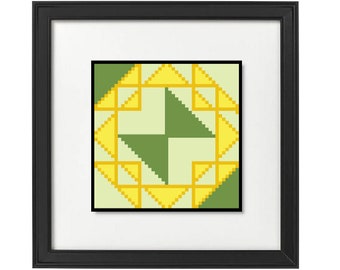 Cross Stitch/Diamond Painting Quilt Pattern - Corn and Beans