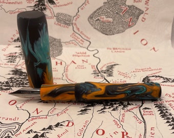 Handmade Resin Pocket Fountain Pen - Erebor