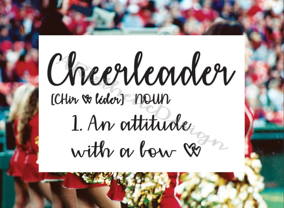 CHEERLEADER Definition Digital Download for STICKERS or CRICUT Etsy